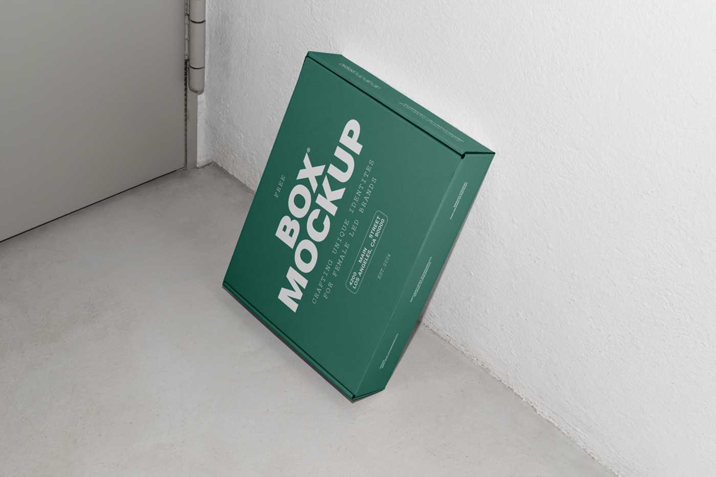 Free White Cardboard Box Mockup