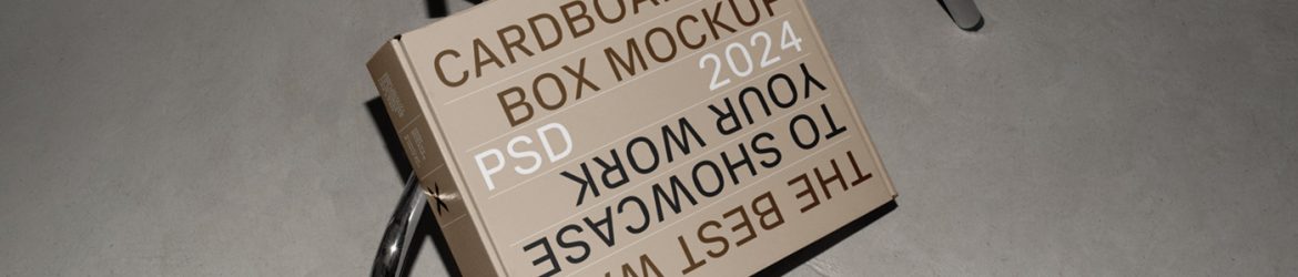 Free White Cardboard Box on Tripod Mockup