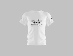 Free White T-Shirt Mockups PSD Set