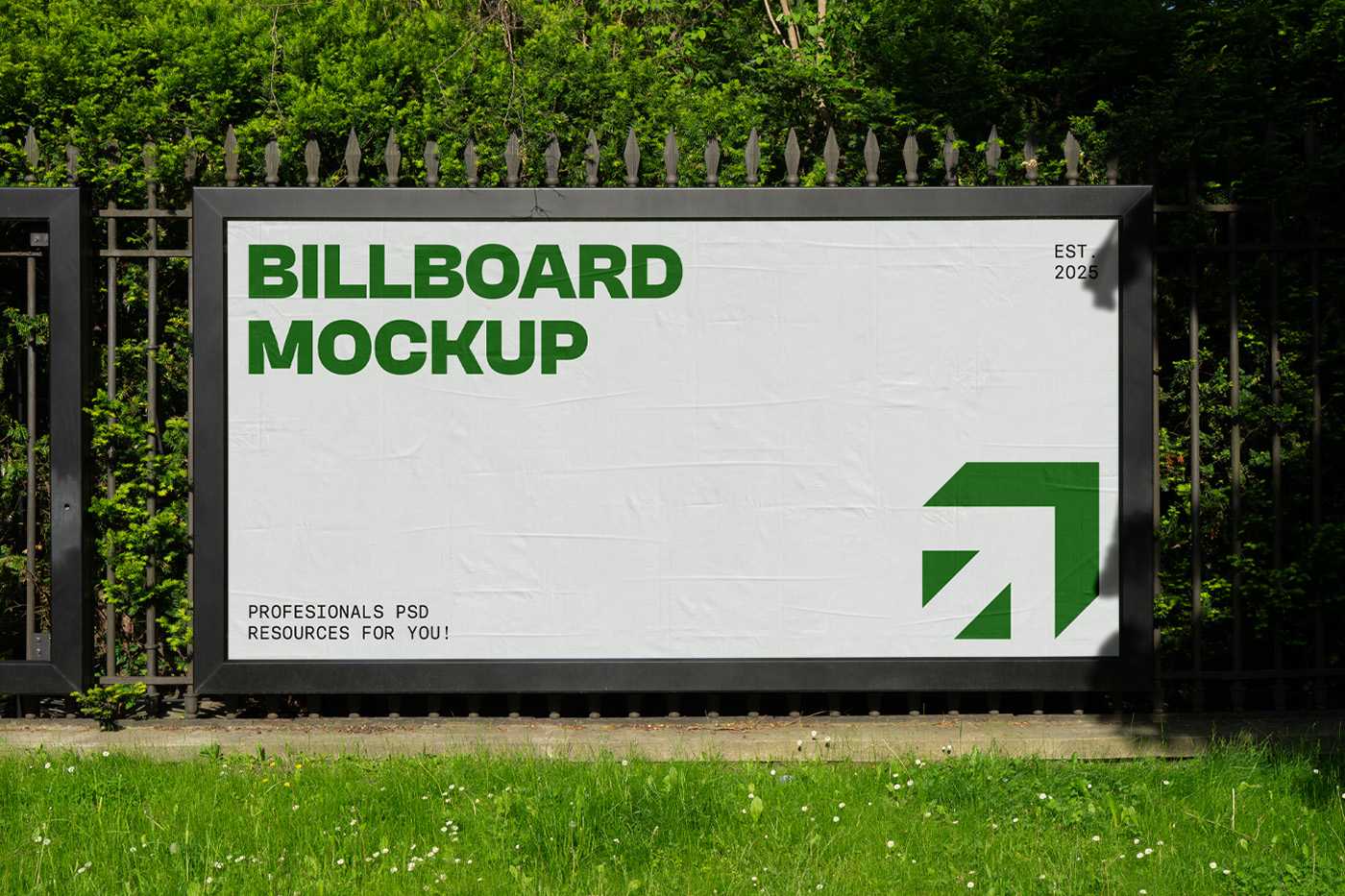 Free Wide Outdoor Billboard PSD Mockup