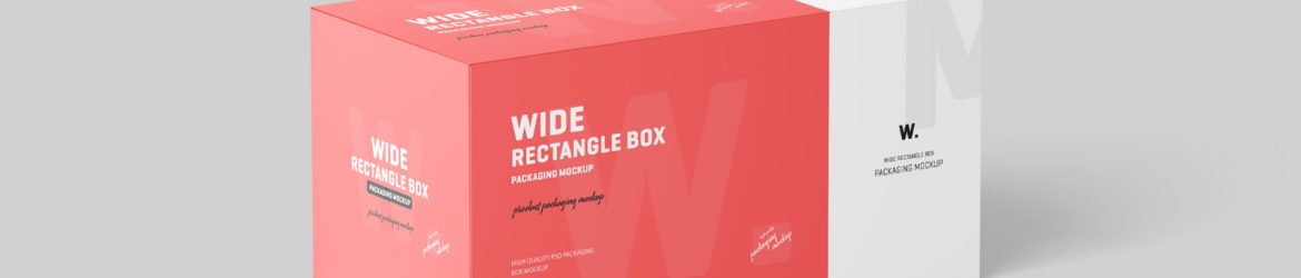 Free Wide Rectangle Box Mockup