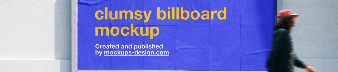 Free Wide Street Billboard Mockup PSD