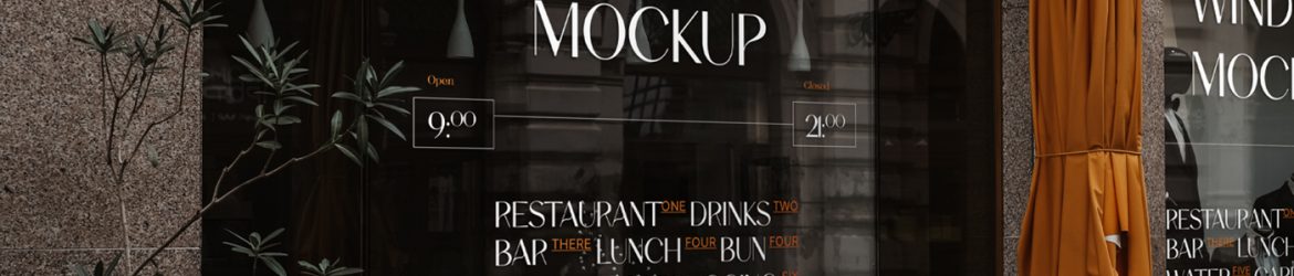Free Window Sticker Mockup
