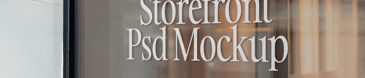 Free Window Storefront Mockup