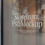 Free Window Storefront Mockup