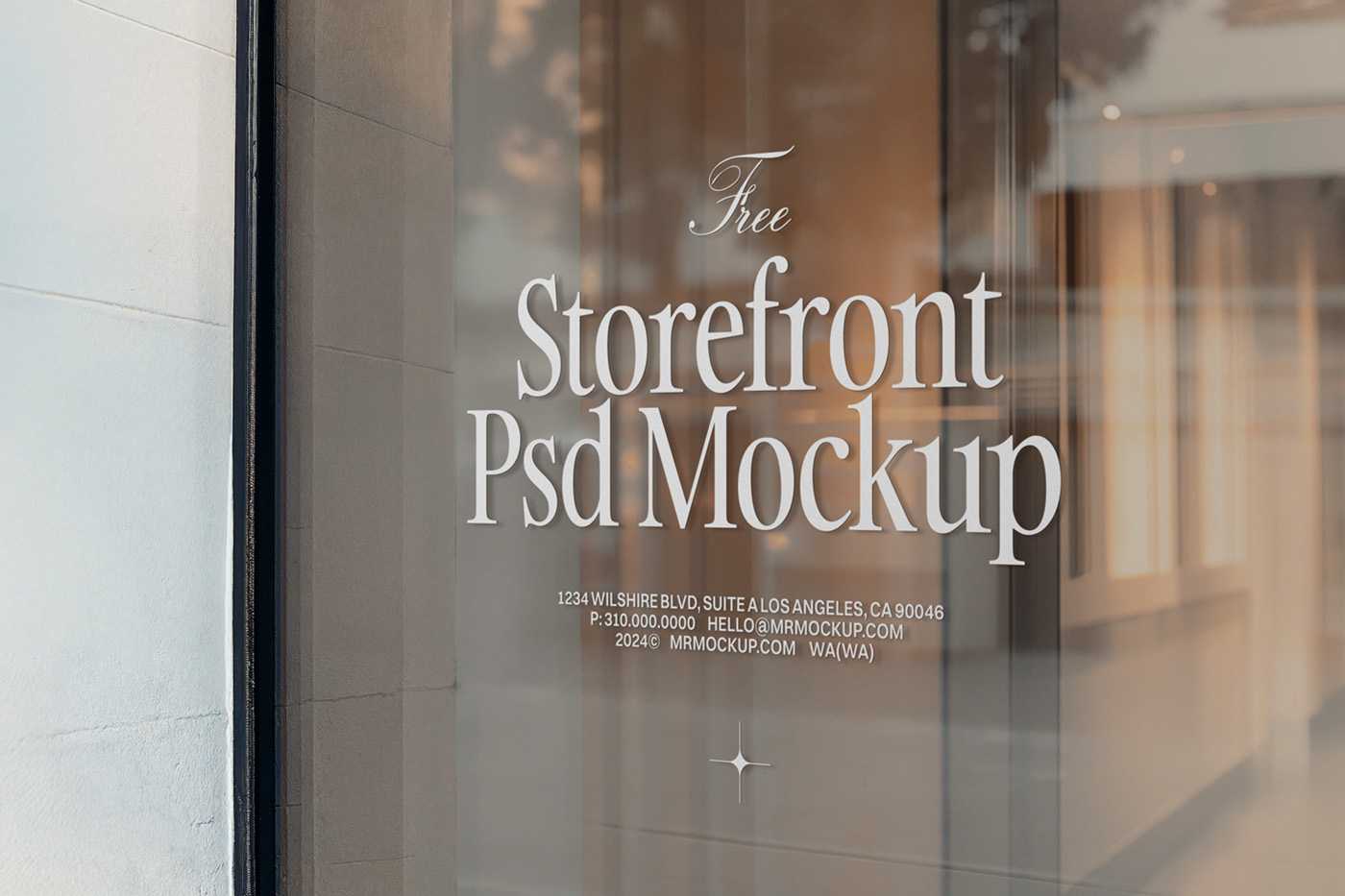 Free Window Storefront Mockup