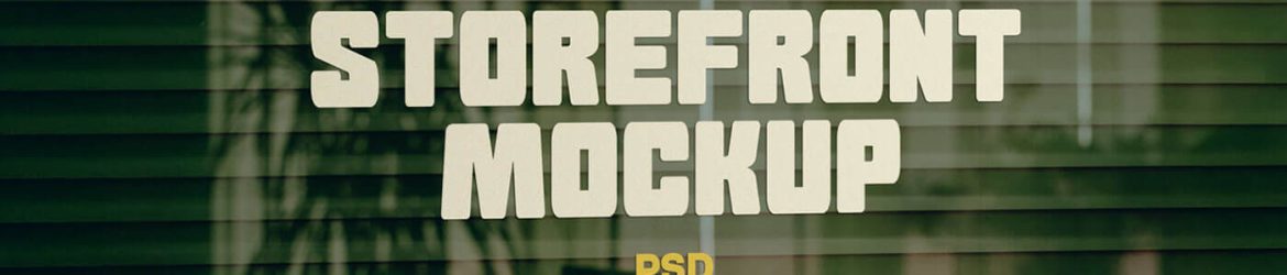 Free Window with Blinds Mockup PSD
