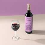 Free Wine Bottle & Glass Mockup