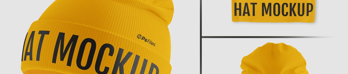 Free Winter Hat Mockups 3 PSD Free Winter Hat Mockups 3 PSD