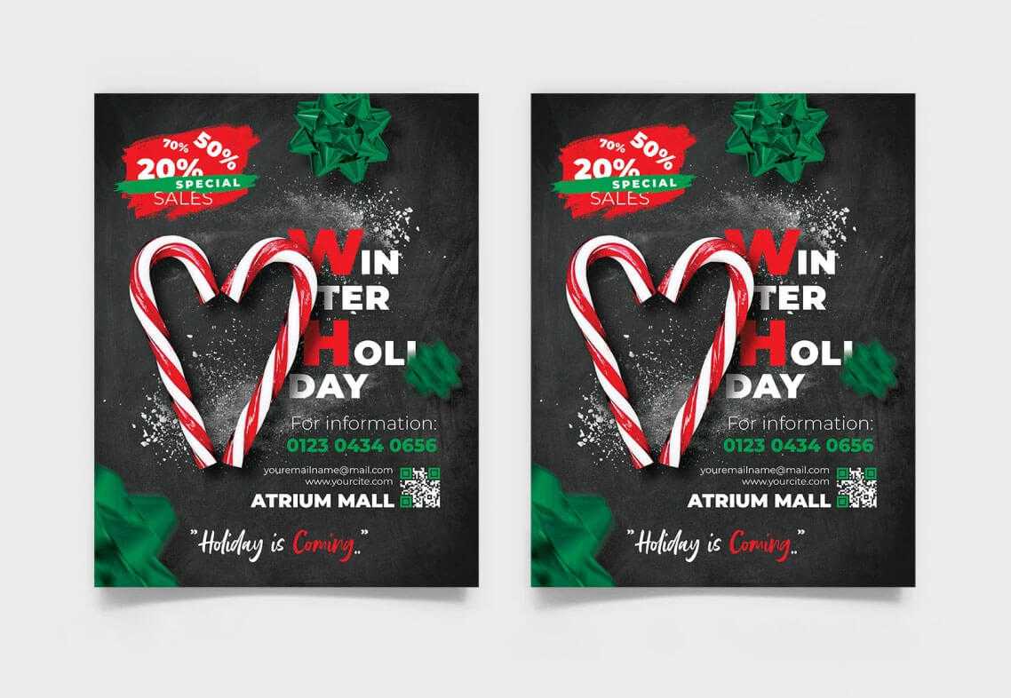 Free Winter Party Flyer Template + Instagram Post PSD