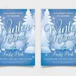 Free Winter Season Festival Flyer PSD Template