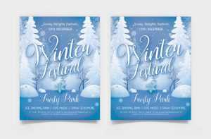 Free Winter Season Festival Flyer PSD Template