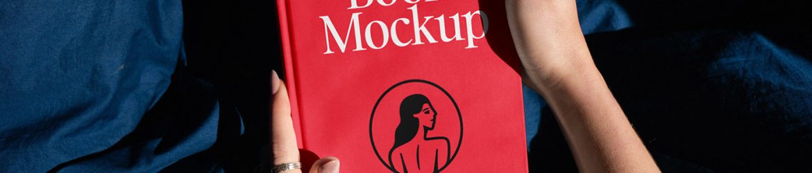 Free Woman Holding Book PSD Mockup