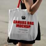 Free Woman Wearing Canvas Bag Mockup - Free PSD Download Free Woman Wearing Canvas Bag Mockup