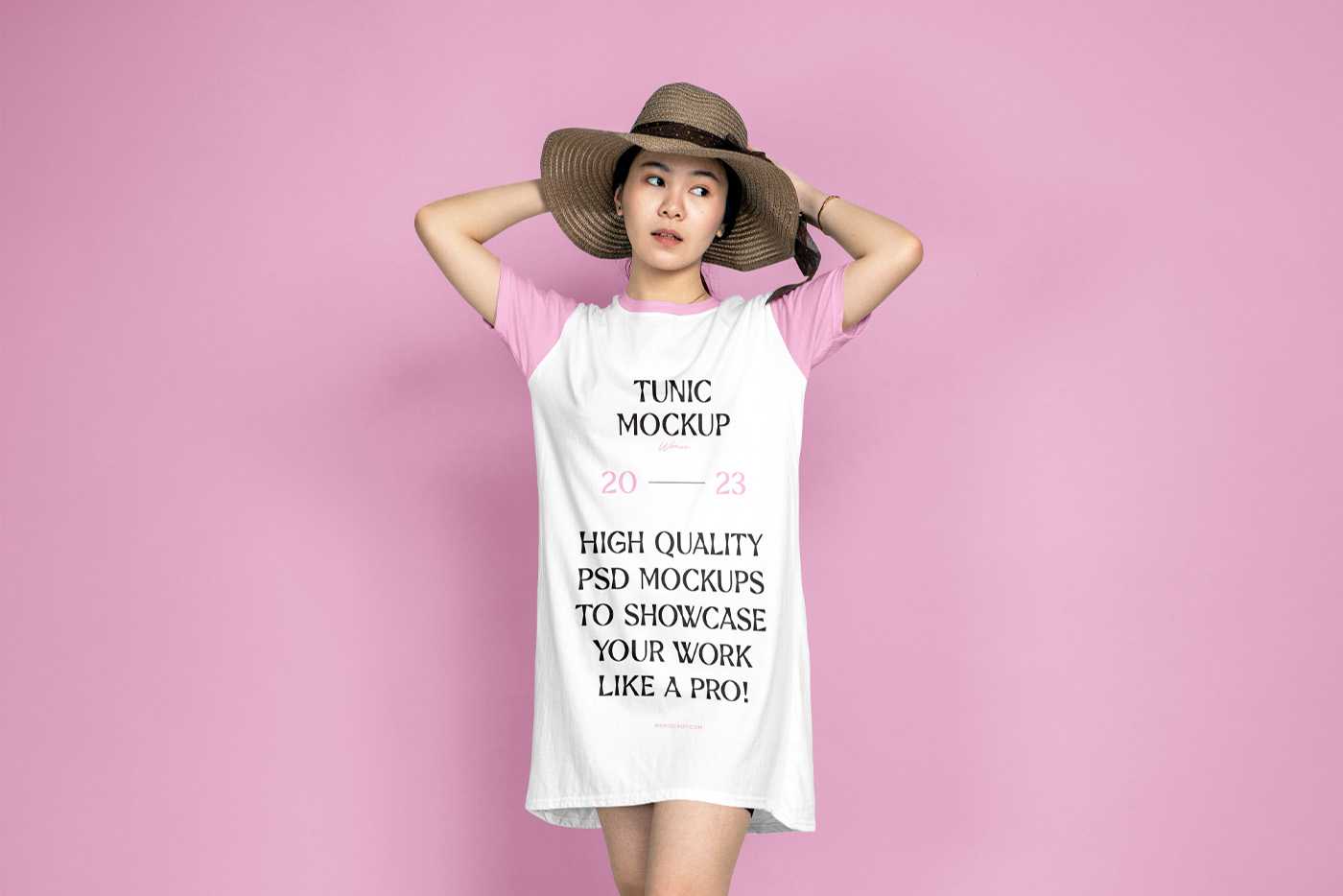 Free Woman Wearing Tunic Mockup