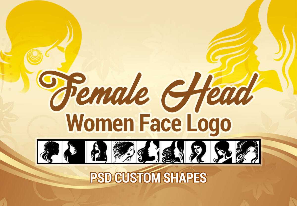 Free Women Face Logo, Symbol Photoshop Custom Shapes