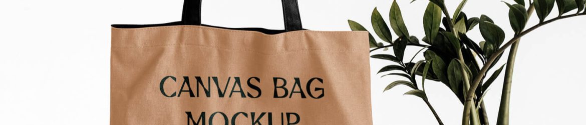 Free Women Holding Big Canvas Bag Mockup PSD