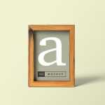 Free Wood Photo Frame Mockup PSD