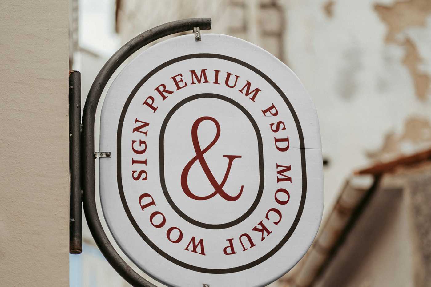 Free Wood Sign PSD Mockup
