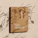 Free Wood Sing on the Wall Mockup