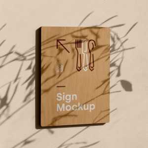 Free Wood Sing on the Wall Mockup