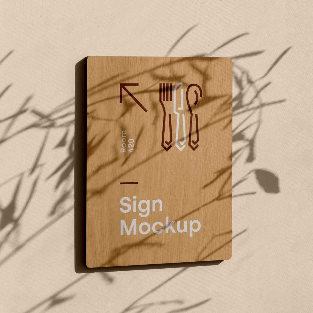 Free Wood Sing on the Wall Mockup