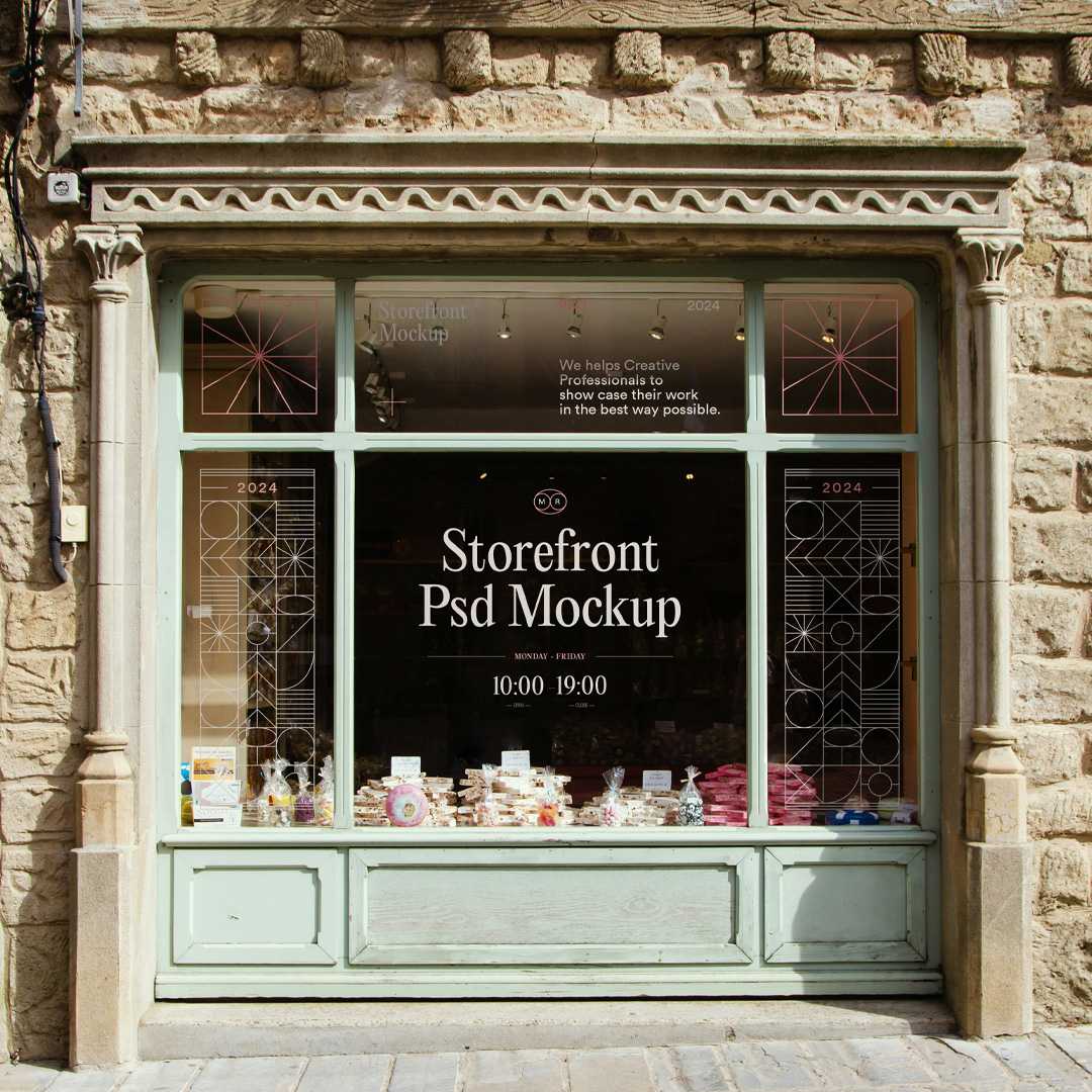 Free Wood Storefront Mockup