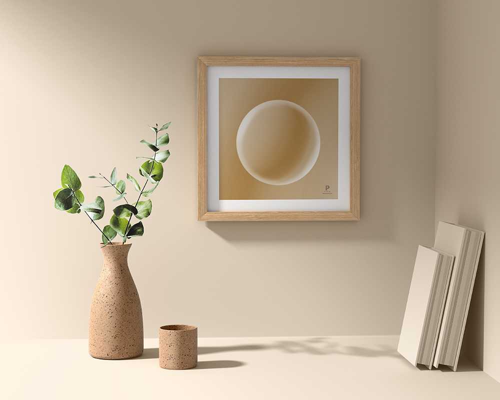 Free Wooden Square Picture Frame Mockup | Best Free Mockups | PsFiles