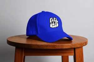 Free Wooden Stool Baseball Cap Mockup PSD
