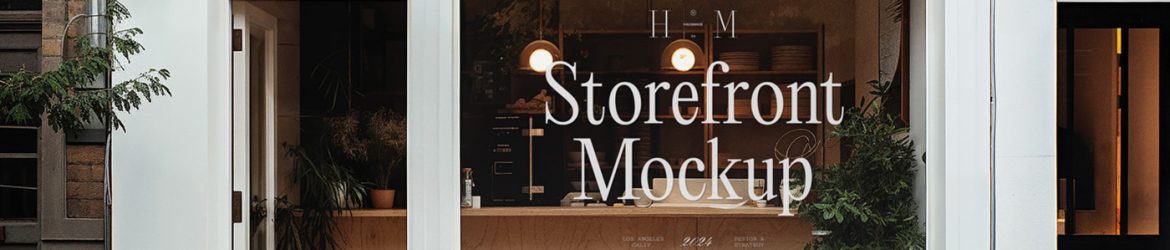 Free Wooden Storefront Mockup