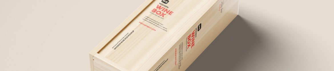 Free Wooden Wine Box Mockup