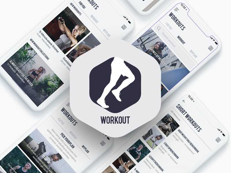 Free Workout UI Kit PSD