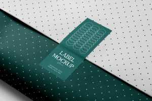 Free Wrapping Paper in Perspective Mockup