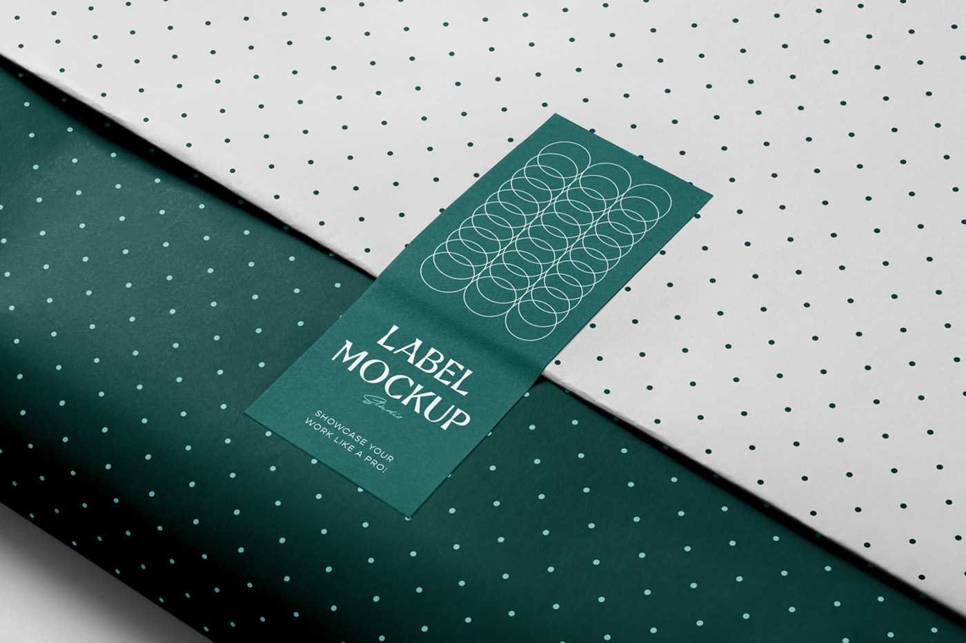 Free Wrapping Paper in Perspective Mockup