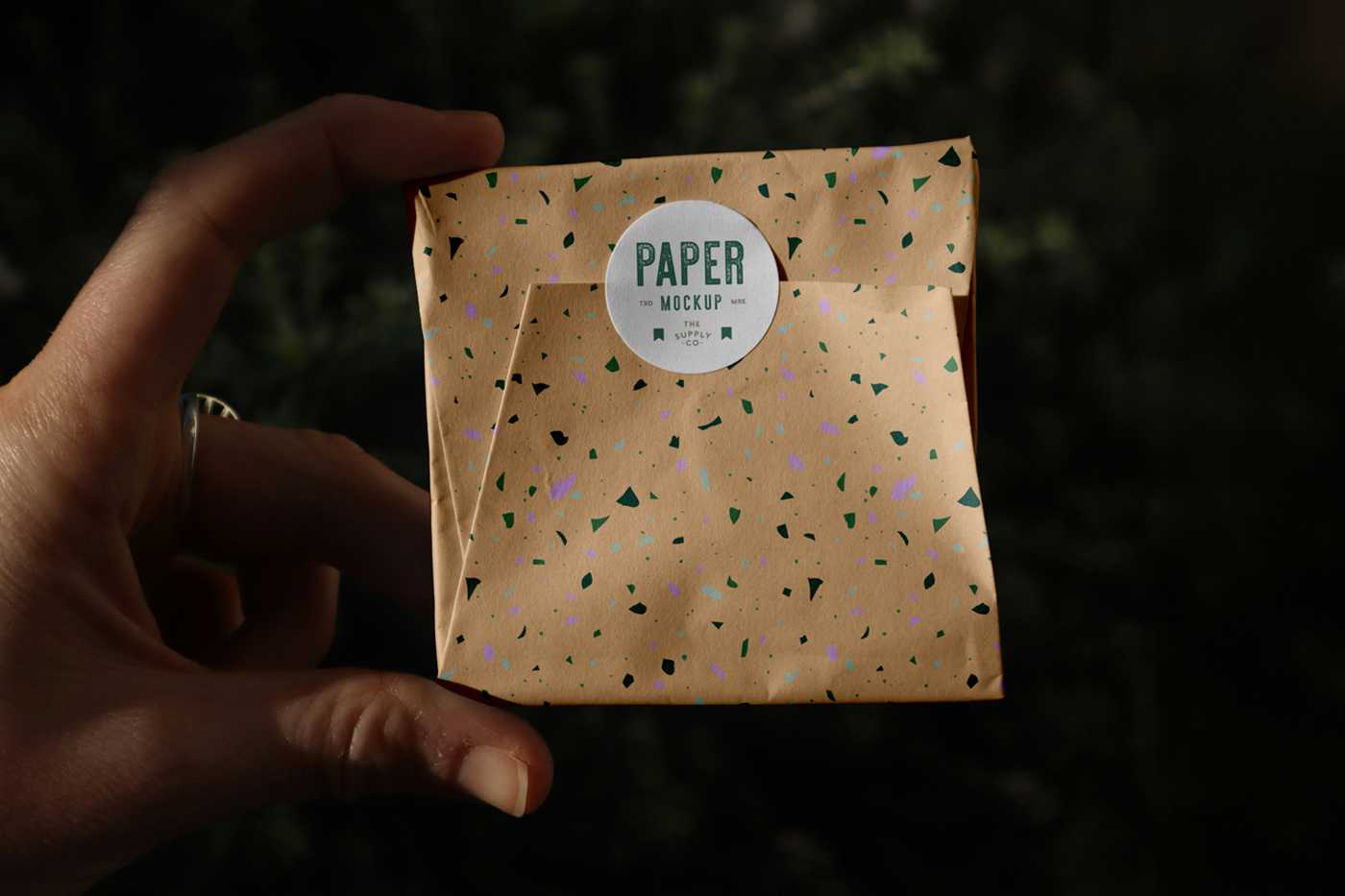 Free Wrapping Paper Package Mockup