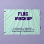 Free Wrinkled Flag Mockup
