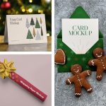 Free Xmas Card and Wrapping Paper Mockups - Free PSD Download Free Xmas Card and Wrapping Paper Mockups