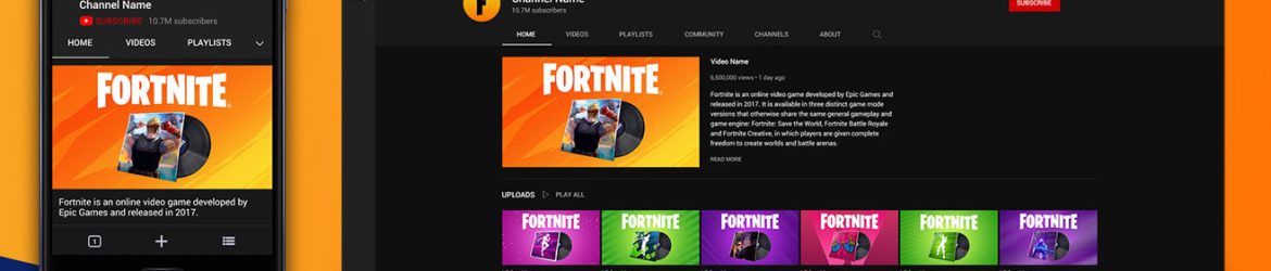 Free YouTube Channel Art Mockup PSD Template - Free Photoshop PsFiles