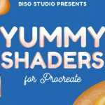Free Yummy Shaders brushes for Procreate