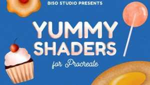 Free Yummy Shaders brushes for Procreate