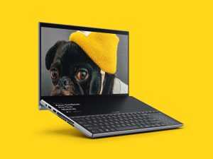 Free ZenBook Pro Duo Mockup PSD Free PSD