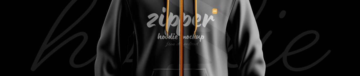 Free Zipper Hoodie Mockup