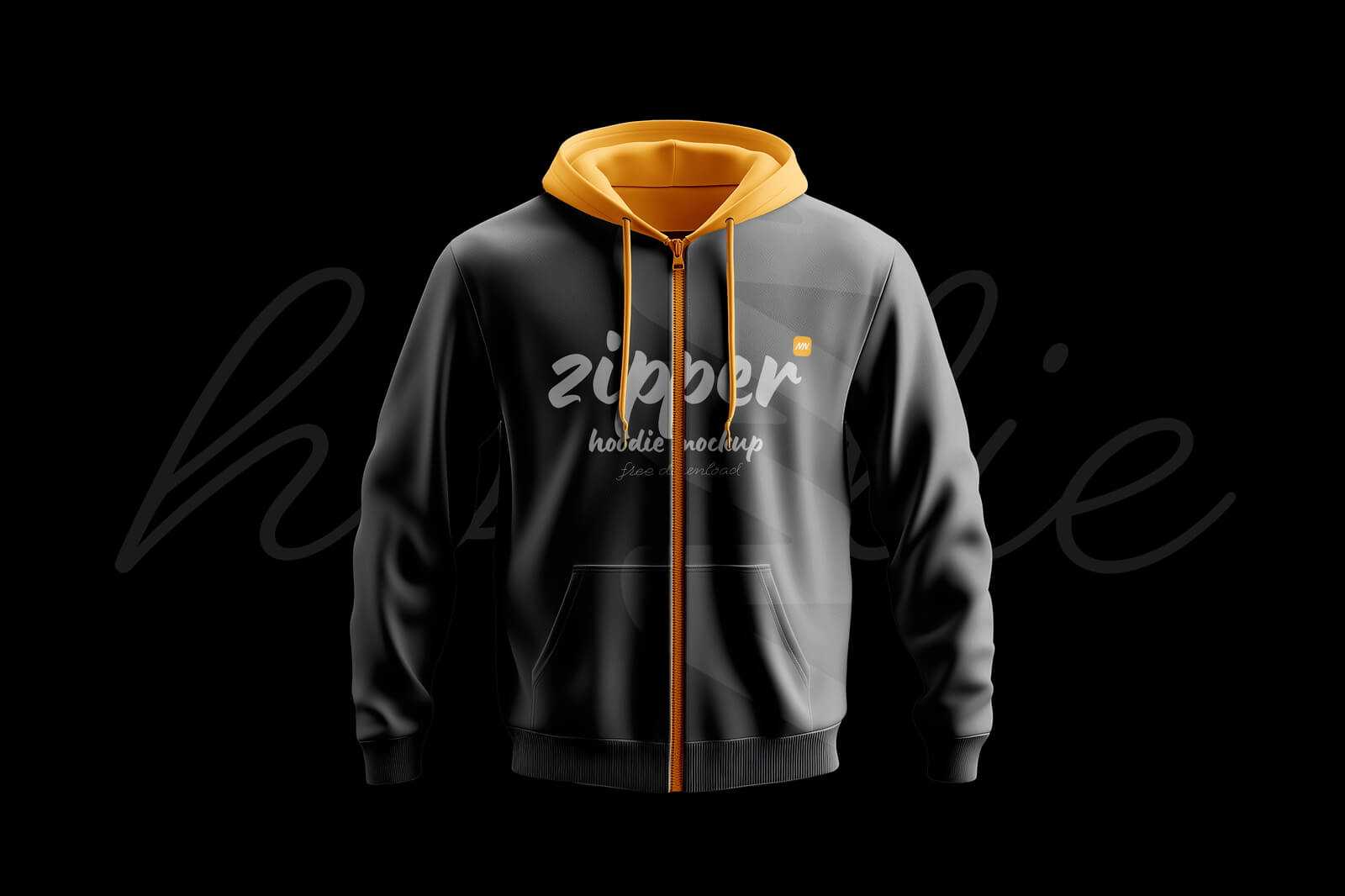 Free Zipper Hoodie Mockup PSD