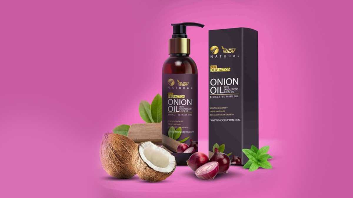 FreeHair Oil Bottle Mockup With Packaging PSD Design Template