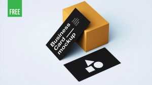 Front and Back Business Cards Free Mockup PSD