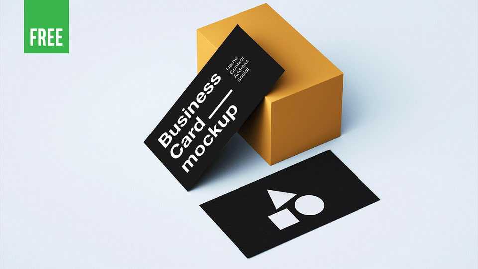 Front and Back Business Cards Free Mockup PSD