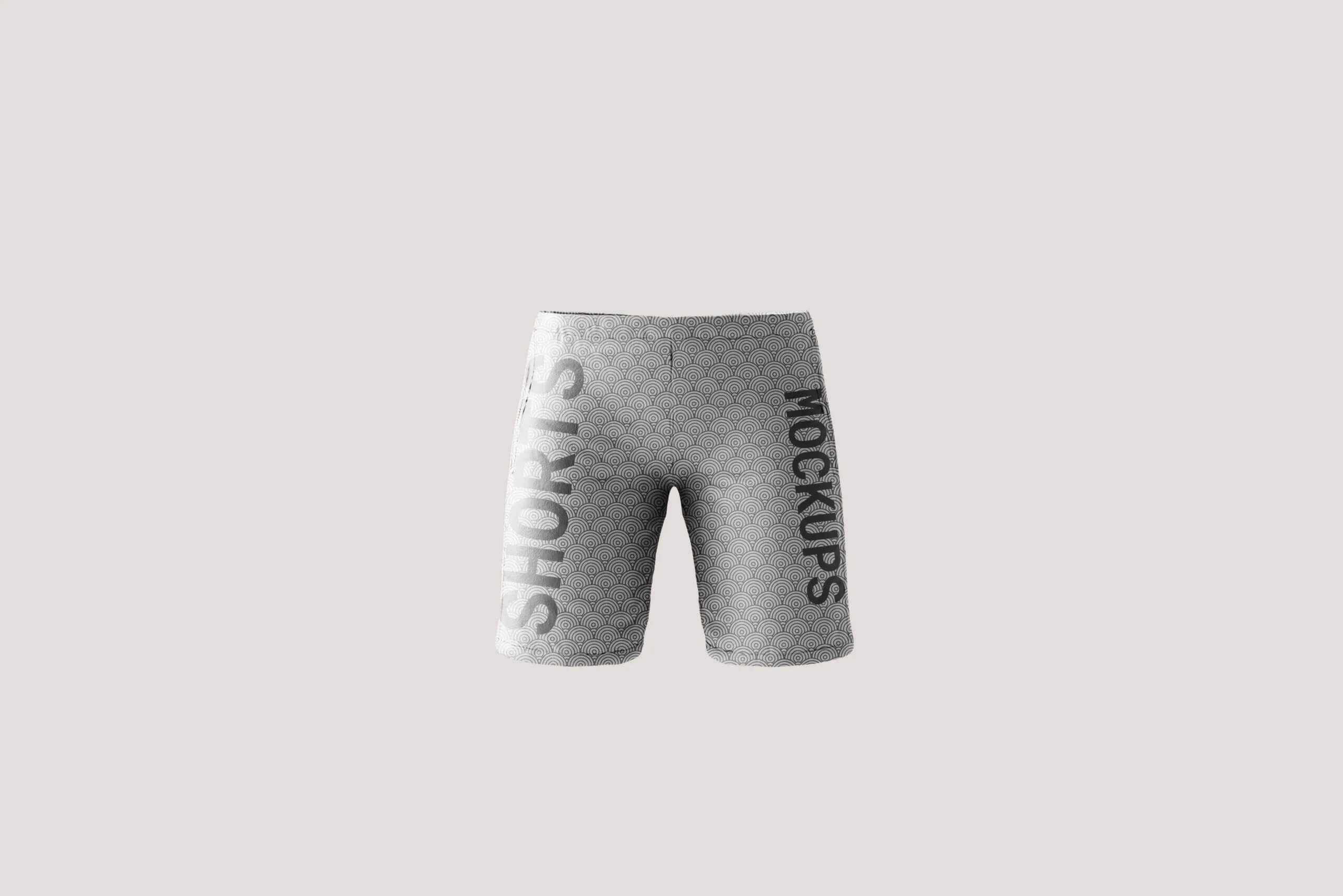Front Sight of Mens Shorts Mockups Free PSD