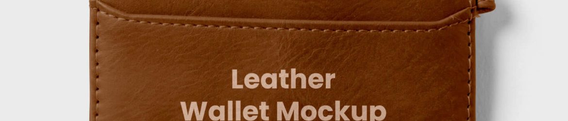 Front View of Small Leather Wallet Mockup Free PSD Front View of Small Leather Wallet Mockup Free PSD