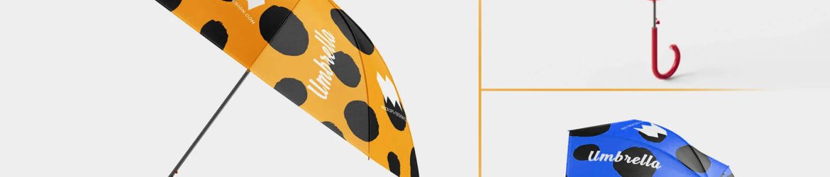 Fully Printed Classic Umbrella Mockups Free PSD set Fully Printed Classic Umbrella Mockups Free PSD set