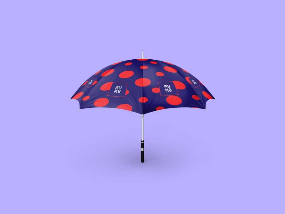 Fully Printed Open Umbrella Mockup PSD